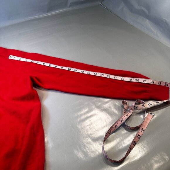 Giasone V Neck Sweater Mens 2 Ply Cashmere Long Sleeve Red Top Knit Shirt - Picture 12 of 16